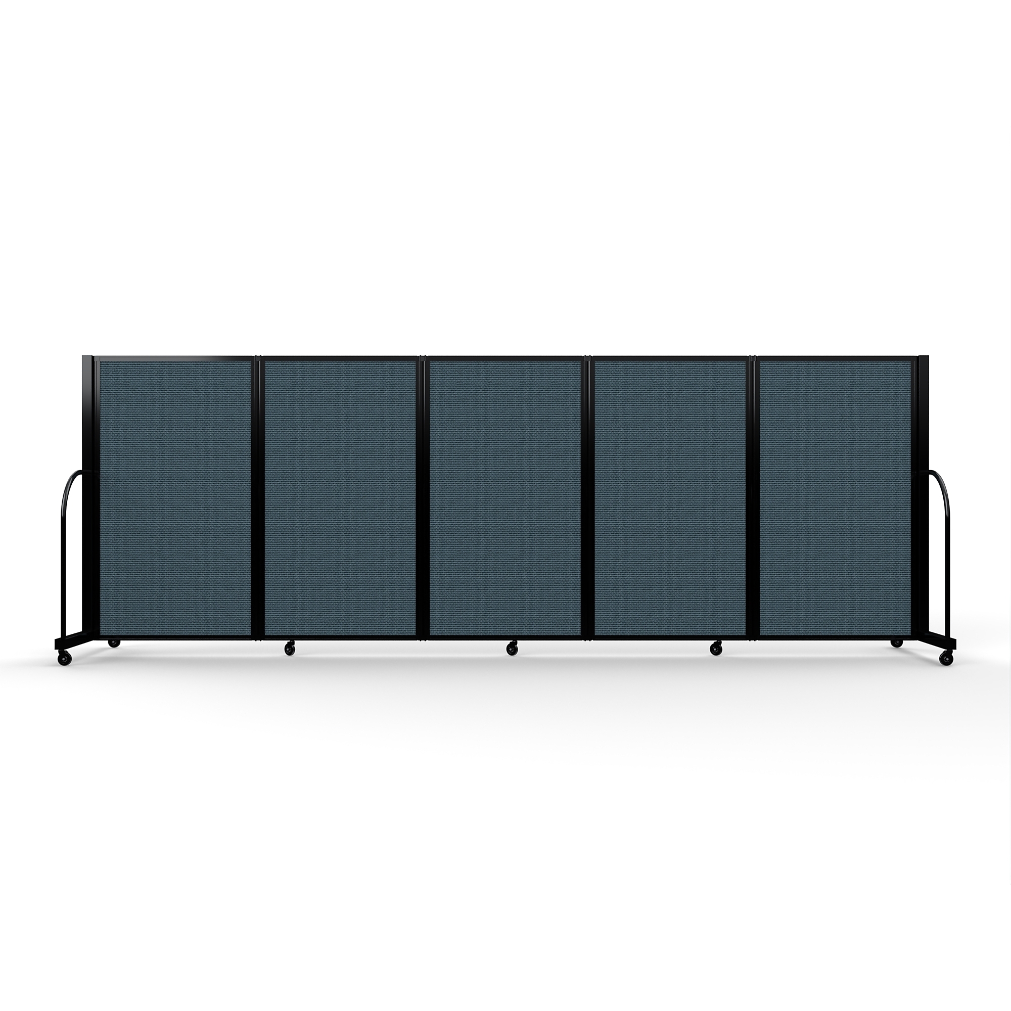 Screenflex Full Motion Divider, 5' x 14'1", Black Frame, Lake